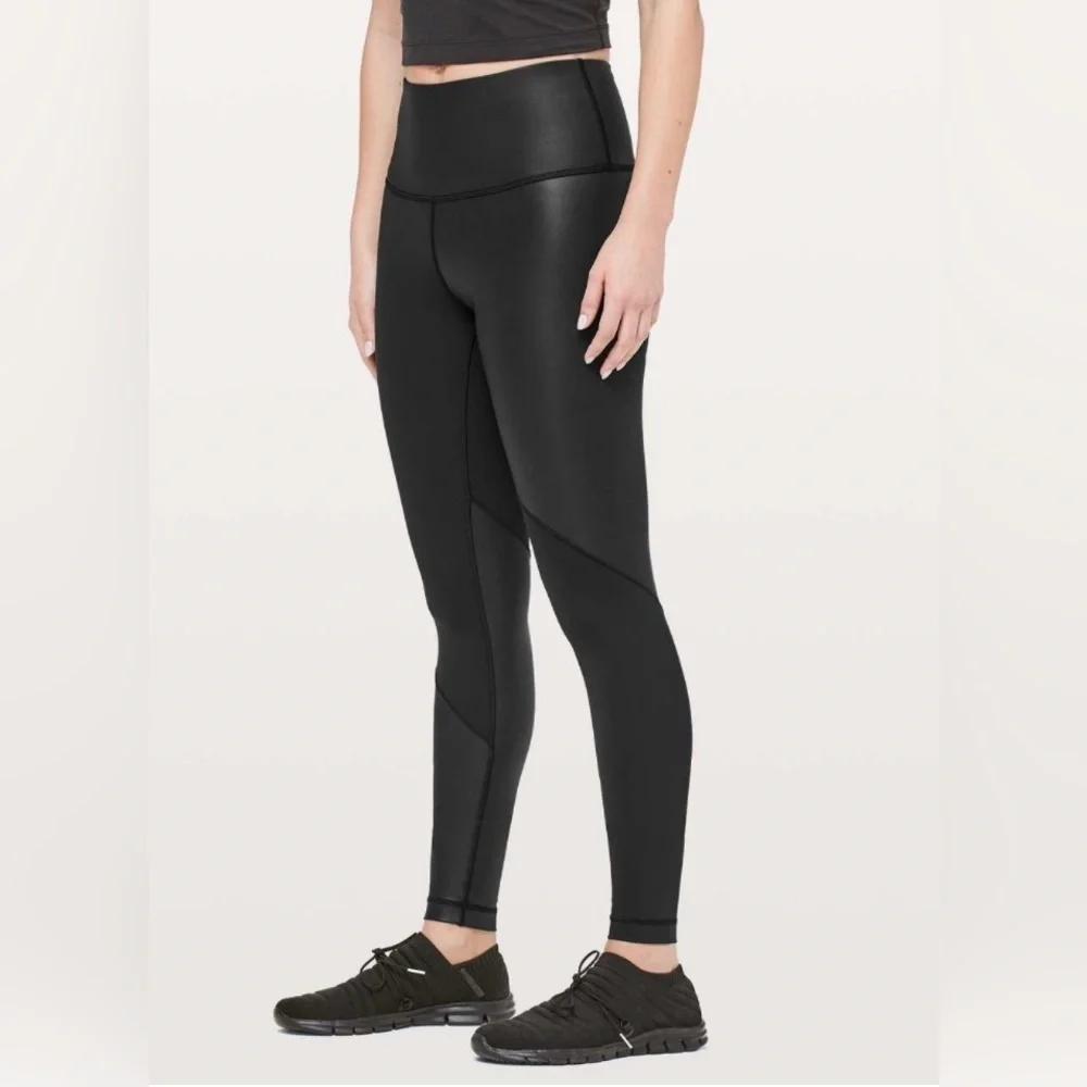 Lululemon Wunder Under Pant Cire Wrap Leggings | Black | Size 8